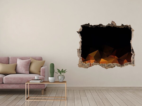 Finto buco nel muro 3D L'interno del vulcano