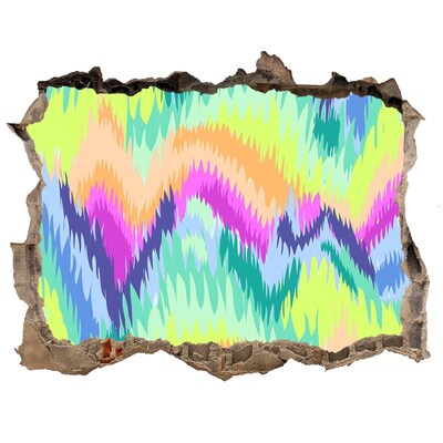 Adesivo buco nel muro Un'onda colorata sul muro