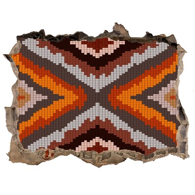 Finto buco nel muro 3D Motivi a mosaico nei colori della terra