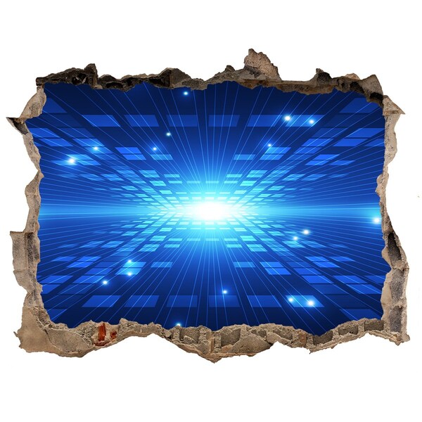 Sticker buco nel muro Spazio digitale dietro il muro