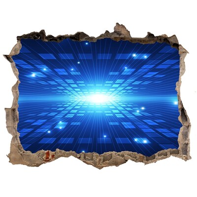 Sticker buco nel muro Spazio digitale dietro il muro