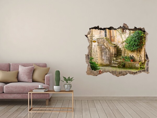 Sticker buco nel muro Incantevoli scalinate in una città antica