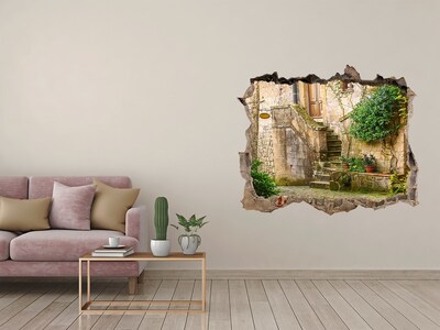 Sticker buco nel muro Incantevoli scalinate in una città antica