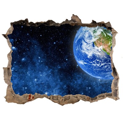 Sticker buco nel muro Vista cosmica da un buco nel muro