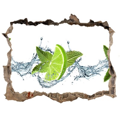 Adesivo buco nel muro Un cocktail rinfrescante al lime