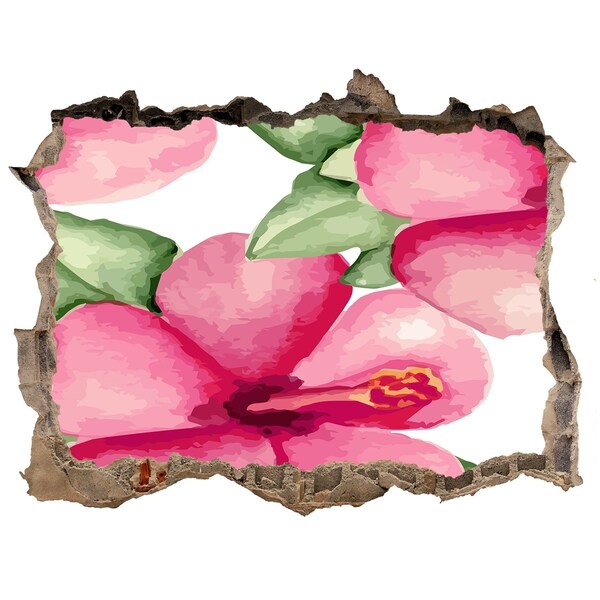 Finto buco nel muro 3D Un paradiso di fiori dietro il muro