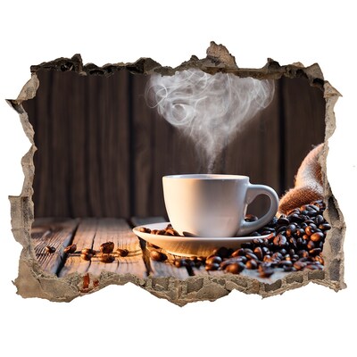 Sticker buco nel muro Un caffè in un accogliente bar.