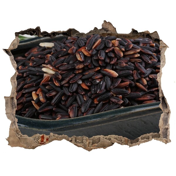 Adesivo buco nel muro Festa del riso nero