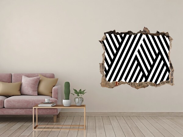 Finto buco nel muro 3D Motivi geometrici in un buco nel muro