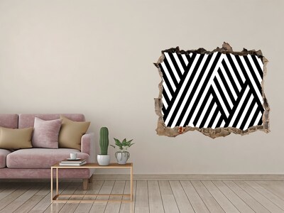 Finto buco nel muro 3D Motivi geometrici in un buco nel muro