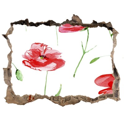 Sticker buco nel muro Fiore nel buco nel muro