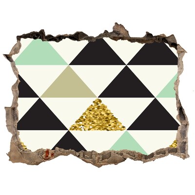 Adesivo buco nel muro Motivi geometrici sulla parete