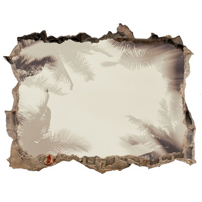 Finto buco nel muro 3D Oasi tropicale dietro le mura