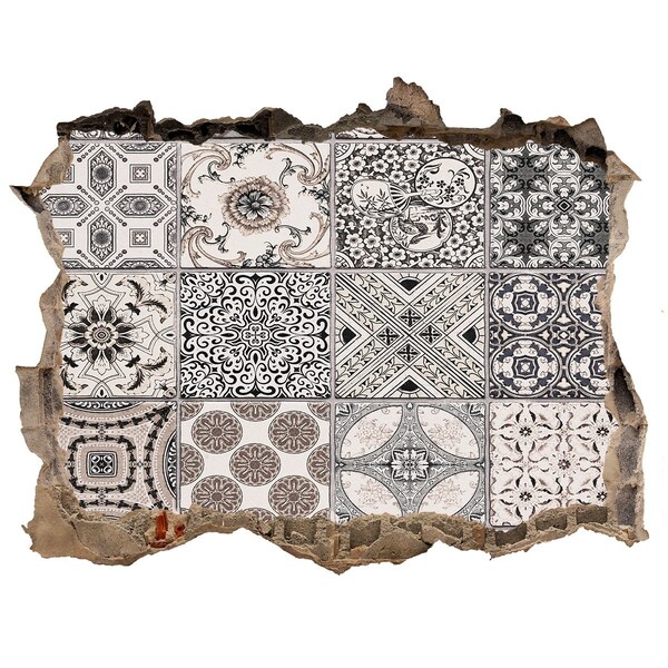 Adesivo buco nel muro Piastrelle in stile vintage
