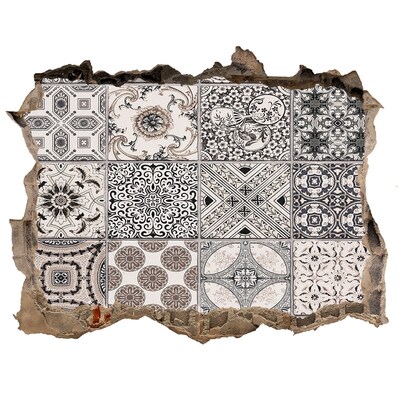 Adesivo buco nel muro Piastrelle in stile vintage