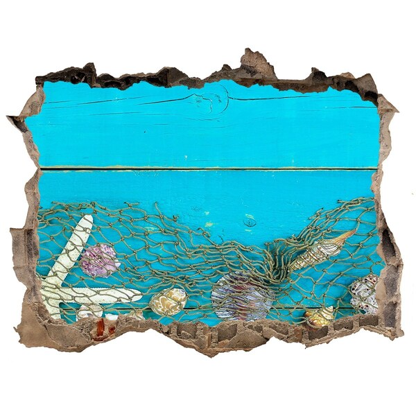 Finto buco nel muro 3D Il mondo sottomarino sullo sfondo della barriera corallina