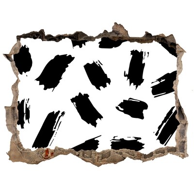 Adesivo buco nel muro Un muro danneggiato con striature astratte