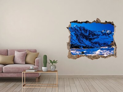 Sticker buco nel muro Casa invernale in montagna