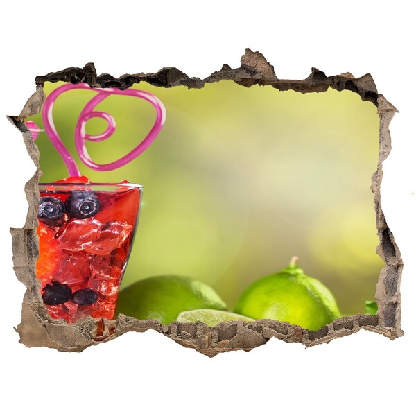 Adesivo buco nel muro Cocktail di frutta Hole in the Wall