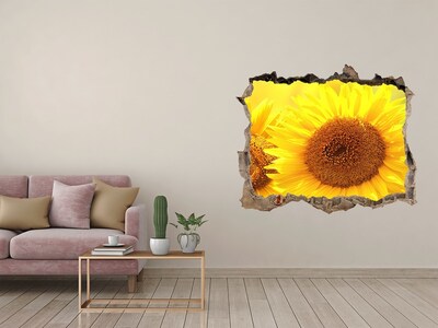 Finto buco nel muro 3D Girasole in cemento