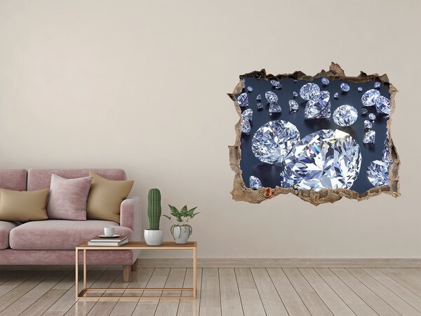 Adesivo buco nel muro Diamanti scintillanti nel muro