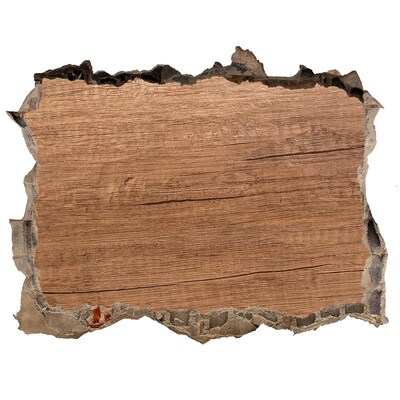 Adesivo buco nel muro Un muro danneggiato con una tavola di legno