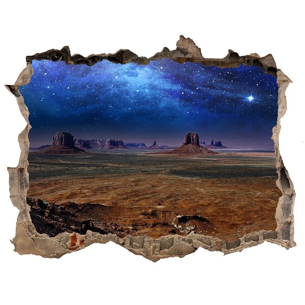 Sticker buco nel muro Paesaggio spaziale nella Monument Valley