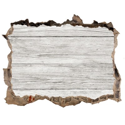 Adesivo buco nel muro Pavimento in legno ricavato in un buco nel muro