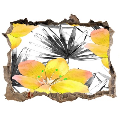 Sticker buco nel muro Giardino tropicale nascosto nel muro