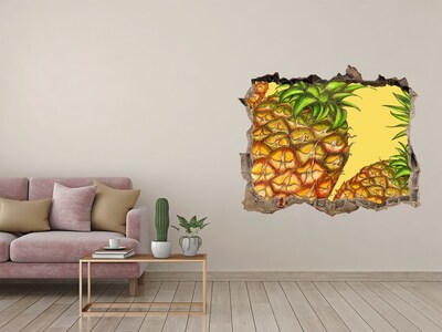 Adesivo buco nel muro Perdita di colore dell'ananas