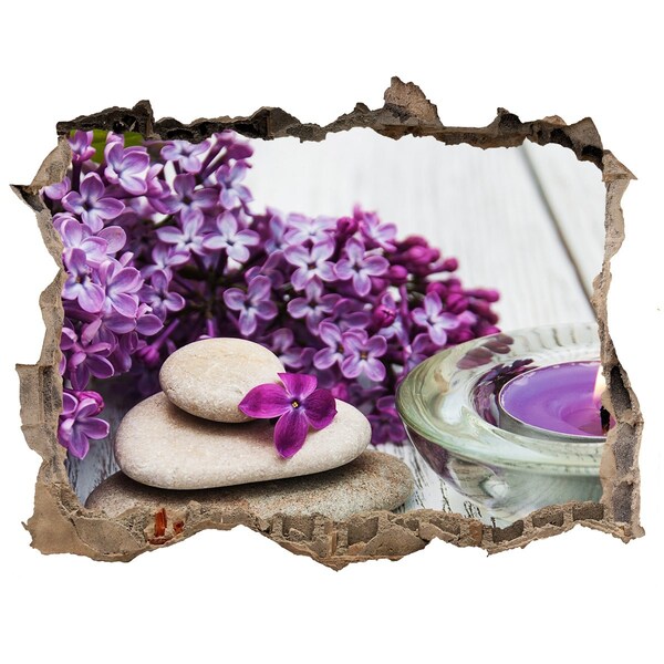 Finto buco nel muro 3D Un'oasi floreale di pace