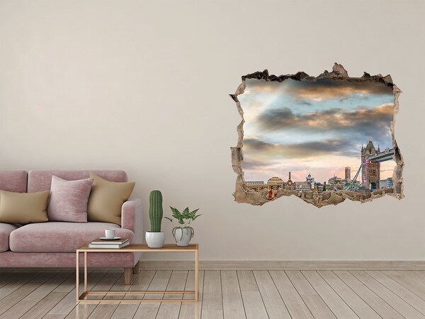 Sticker buco nel muro Tower Bridge a Londra