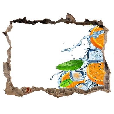 Finto buco nel muro 3D Cocktail rinfrescante agli agrumi