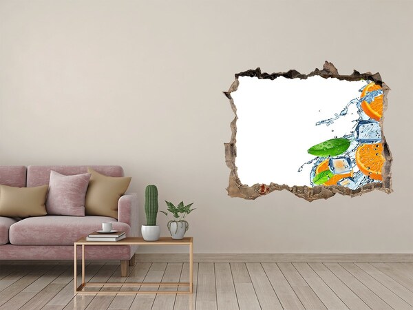 Finto buco nel muro 3D Cocktail rinfrescante agli agrumi