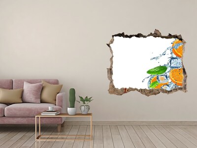 Finto buco nel muro 3D Cocktail rinfrescante agli agrumi