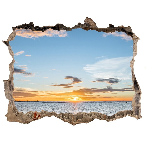 Sticker buco nel muro Tramonto sul mare
