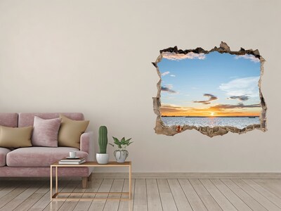 Sticker buco nel muro Tramonto sul mare
