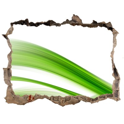 Sticker buco nel muro Un prato verde visibile attraverso un buco nel muro