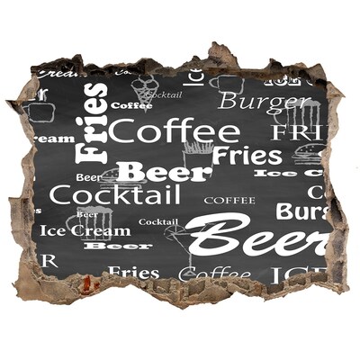 Finto buco nel muro 3D Caos culinario nella tana