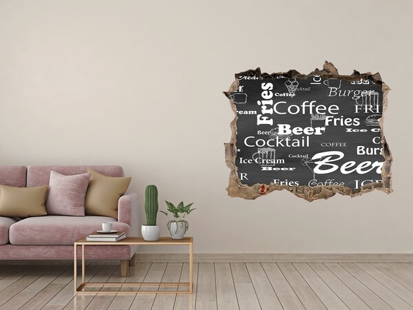 Finto buco nel muro 3D Caos culinario nella tana