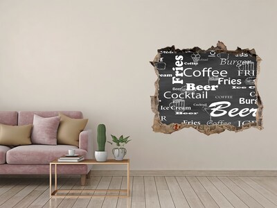 Finto buco nel muro 3D Caos culinario nella tana