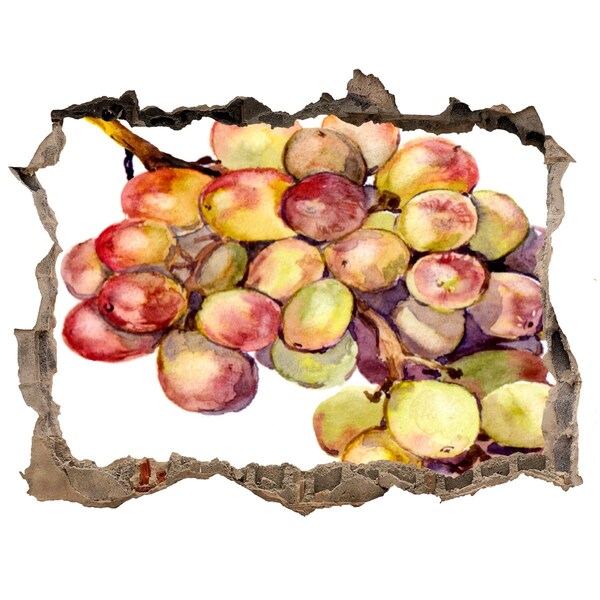 Adesivo buco nel muro Frutta in un buco nel muro