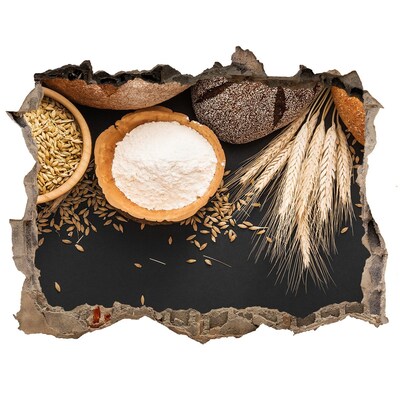 Finto buco nel muro 3D Una cucina piena di ingredienti