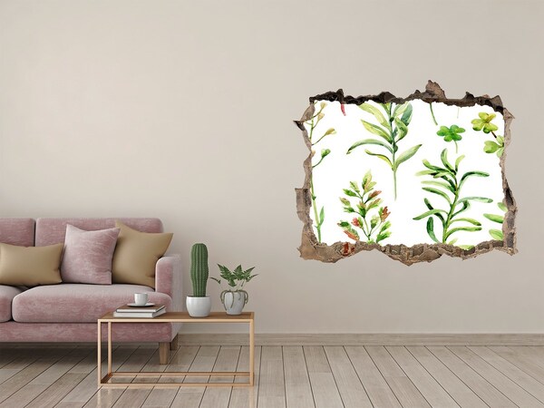 Sticker buco nel muro Un'oasi verde in cemento