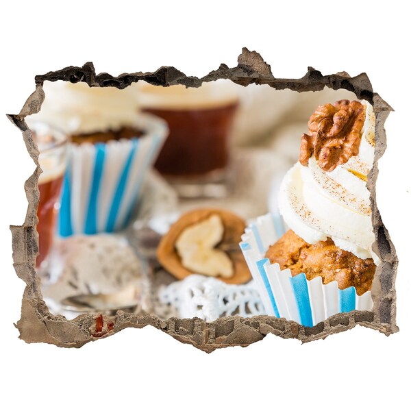 Finto buco nel muro 3D Un dolce paradiso con i cupcake