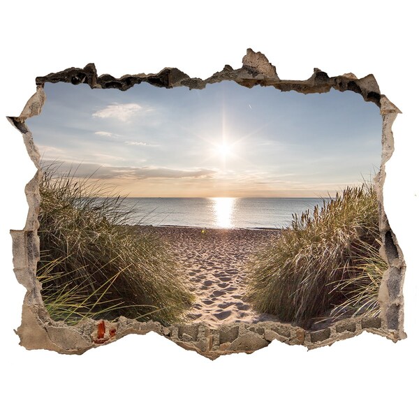 Sticker buco nel muro Tramonto sulla spiaggia