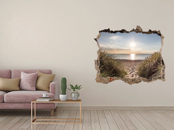 Sticker buco nel muro Tramonto sulla spiaggia