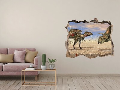 Sticker buco nel muro I dinosauri nel mondo preistorico