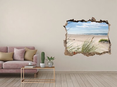 Finto buco nel muro 3D Vista della spiaggia