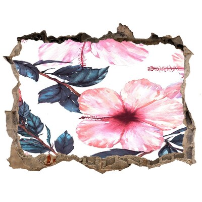 Adesivo buco nel muro Un paradiso di fiori dietro il muro